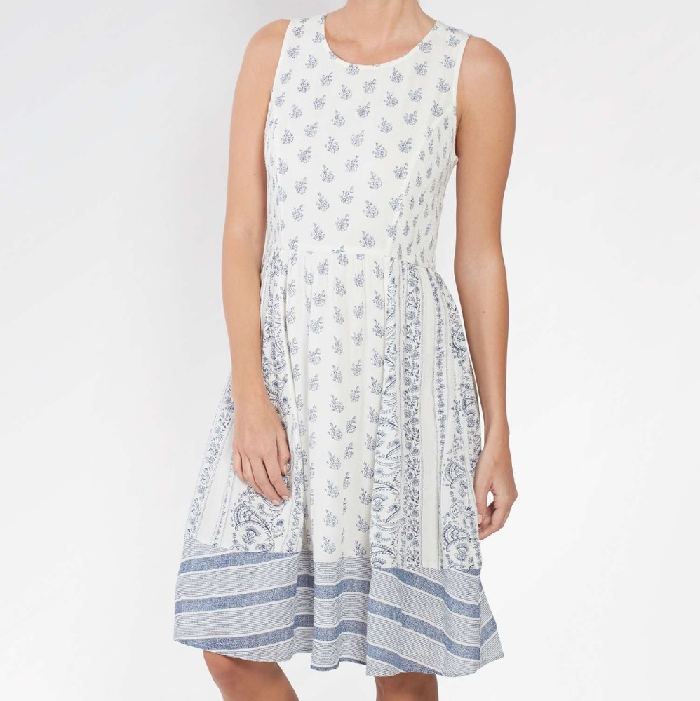 Fat Face Karen Woodblock Paisley Dress Size 4 EUC